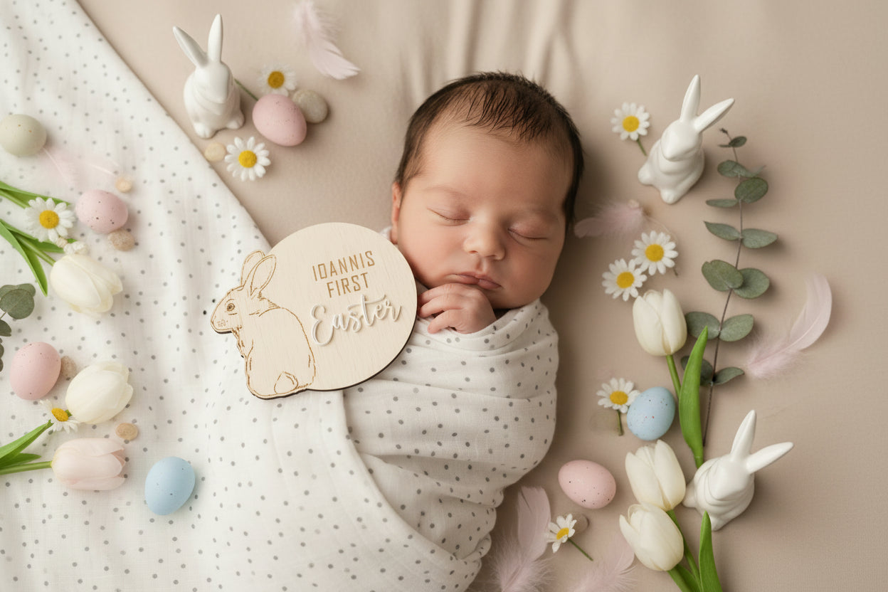 My First Easter Bunny Name Plaque by Gently Made