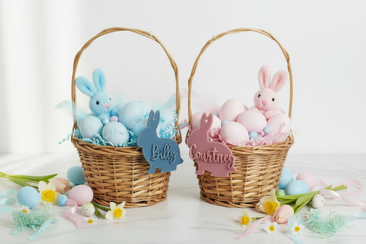 Easter Bunny 3D Acrylic Name Tag by Gently Made