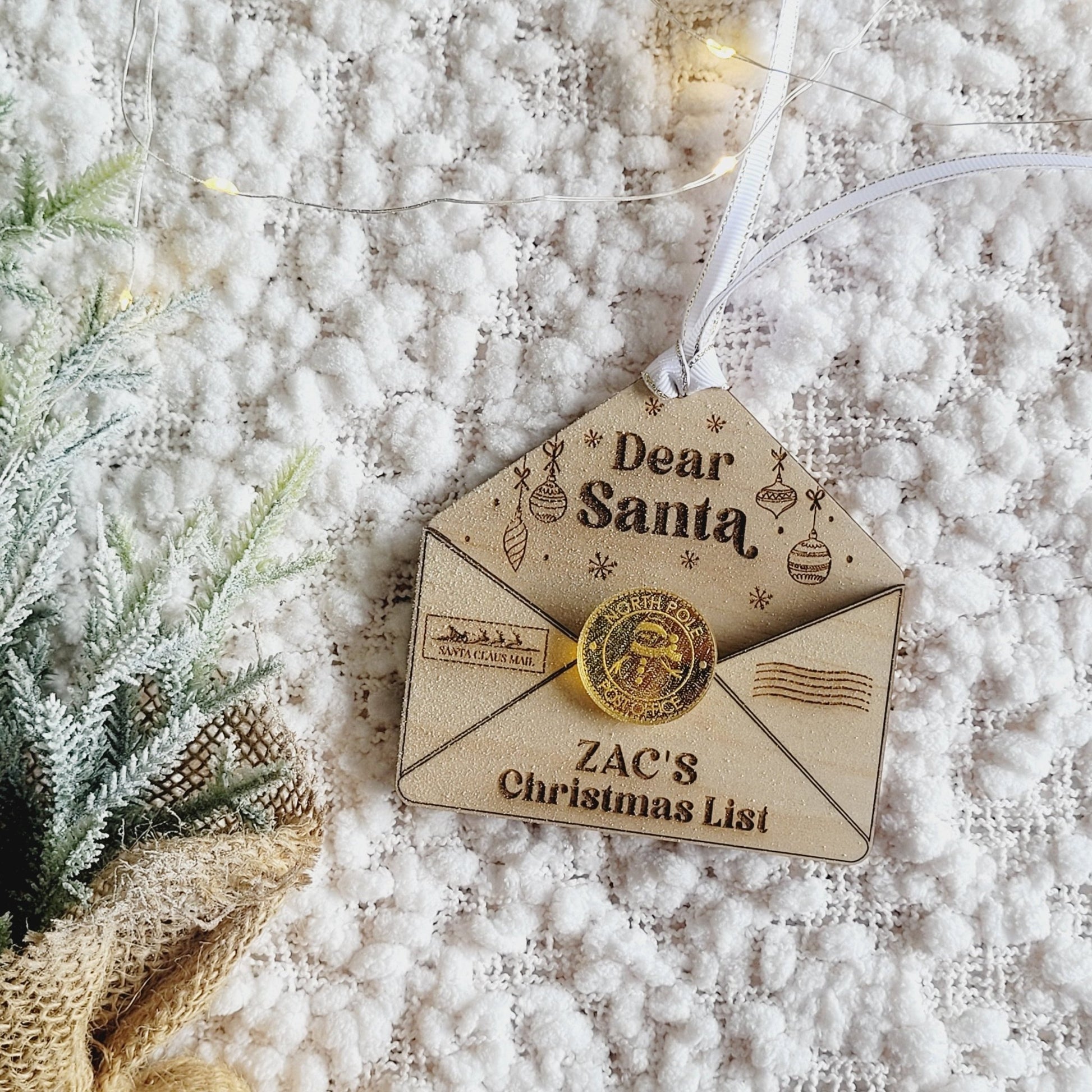Letter To Santa Envelope Ornament alternate view