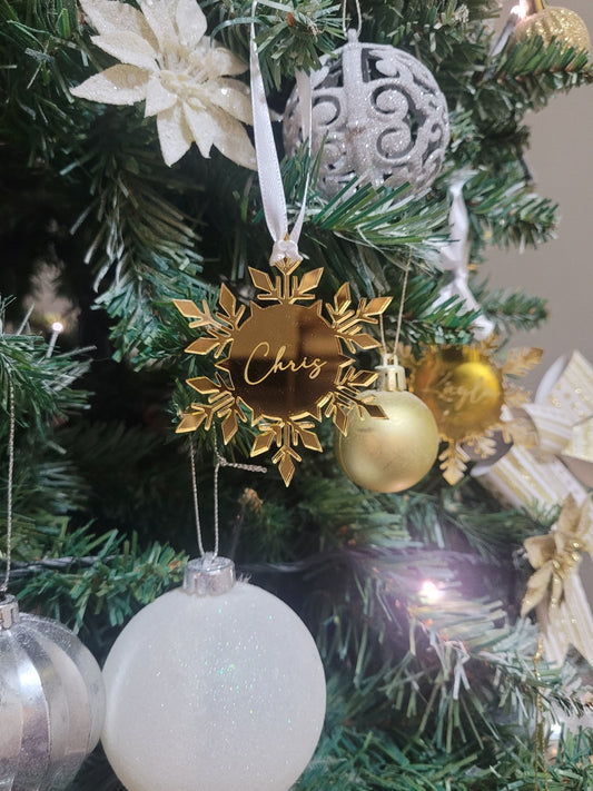 Personalised Snowflake Ornament by Gently Made