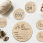 Wood Milestone Birth Announcement Set by Gently Made