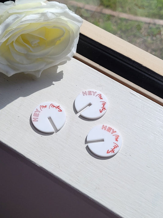 Hey! Mrs. Bridal Shower Acrylic bottle tags by Gently Made