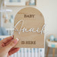 Personalized Wood Plaque | Acrylic Announcement Plaque alternate view