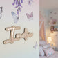 Double Layer Acrylic Name Plaque Wood and Acrylic alternate view