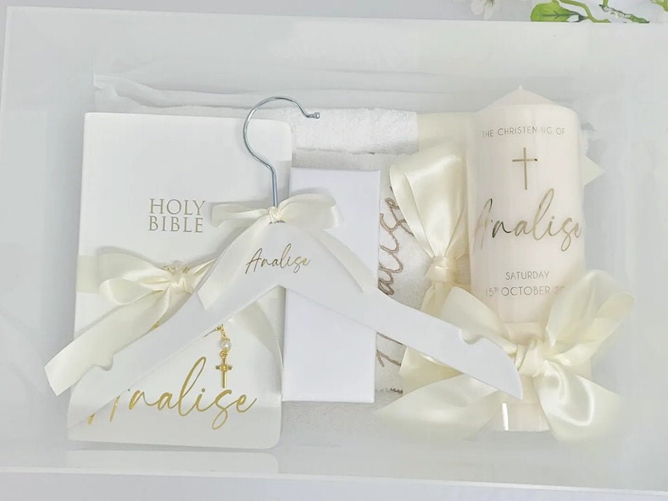 Deluxe Frosted Rectangle Acrylic Baptism Christening Box alternate view