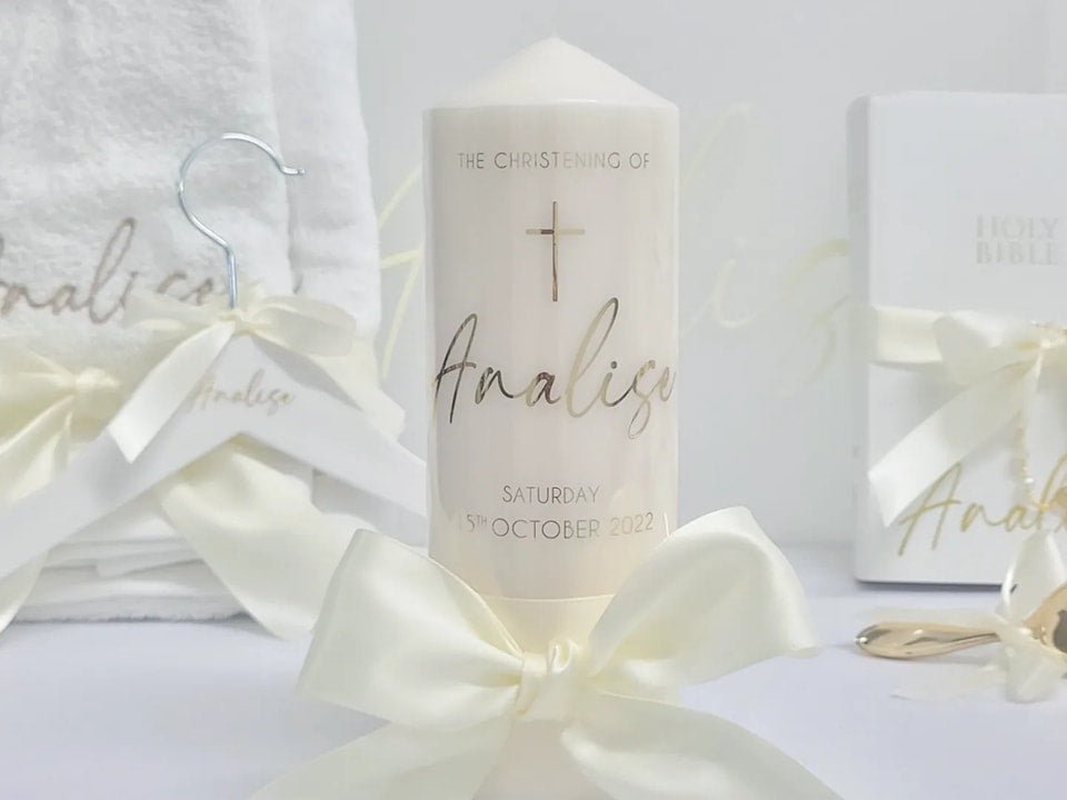 Deluxe Frosted Rectangle Acrylic Baptism Christening Box detail view