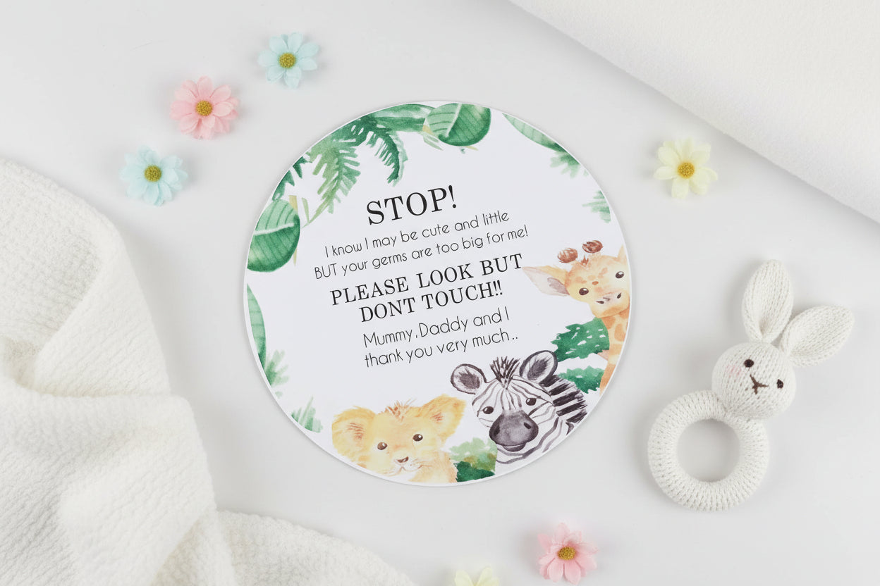 Please Don't Touch Germ Plaque | Pram or Capsule detail view