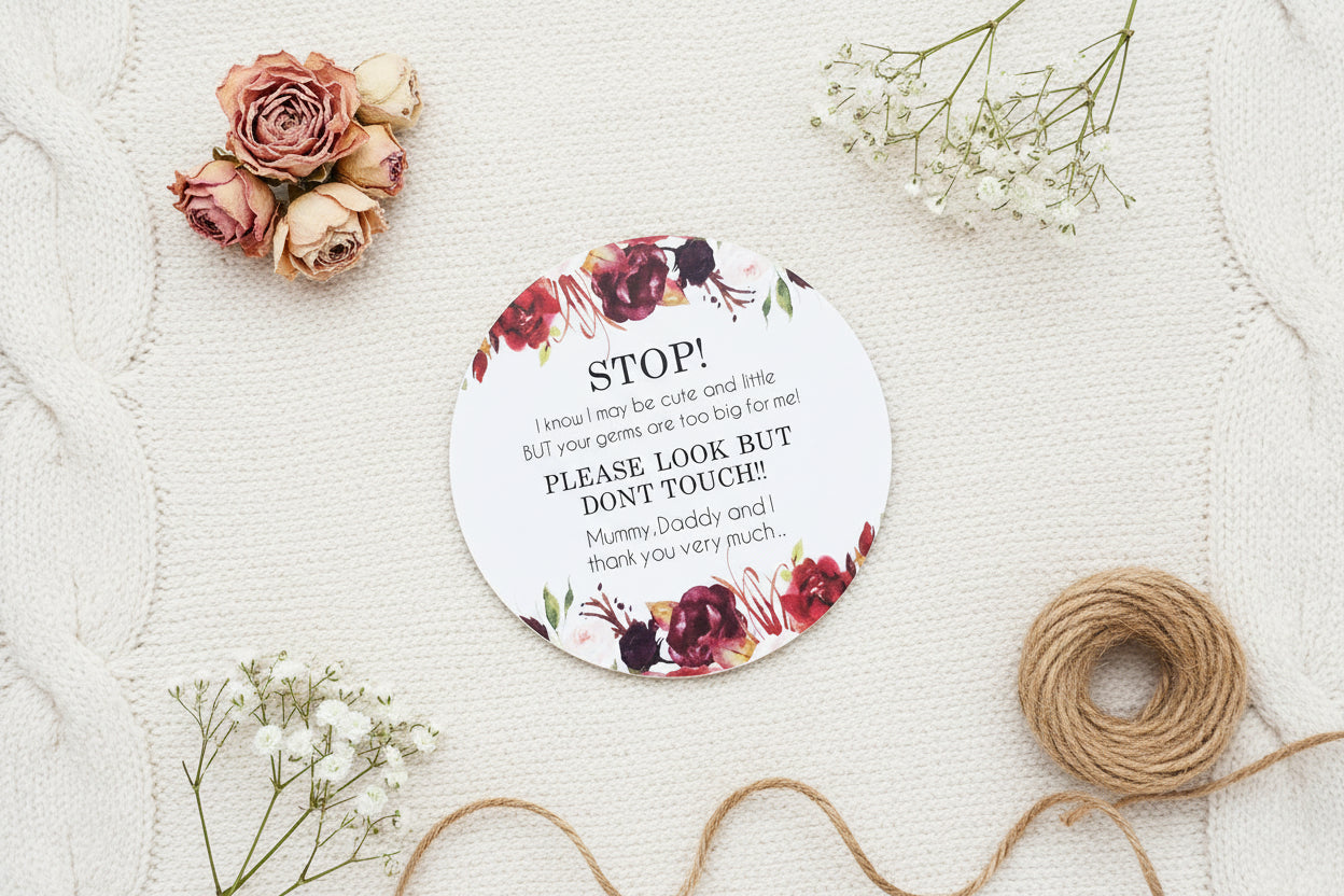 Please Don't Touch Germ Plaque | Pram or Capsule alternate view