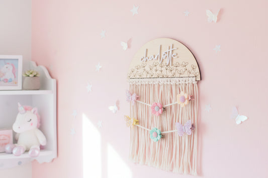 Personalized Clover Bow Hanger by Gently Made