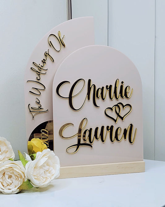 Triple Duo Table Sign by Gently Made