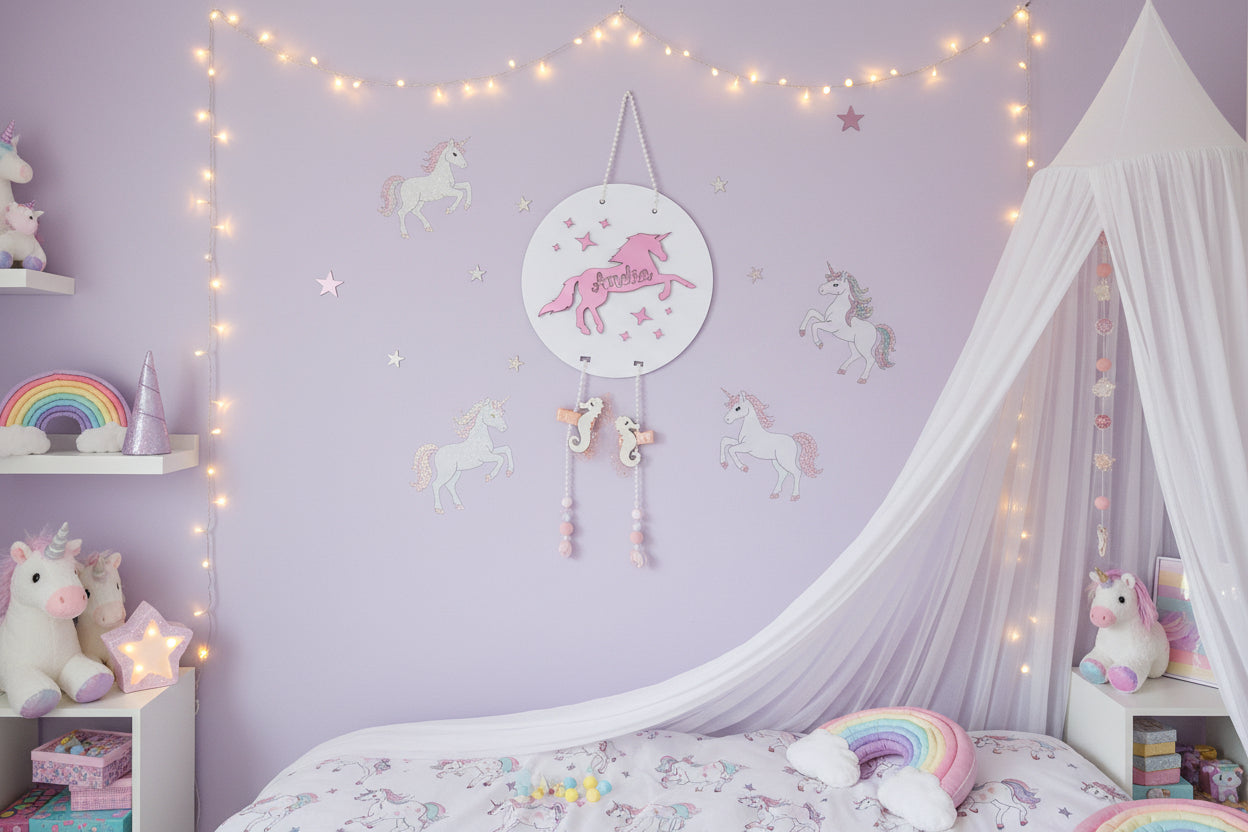 Unicorn Acrylic Bow Clip Hanger by Gently Made