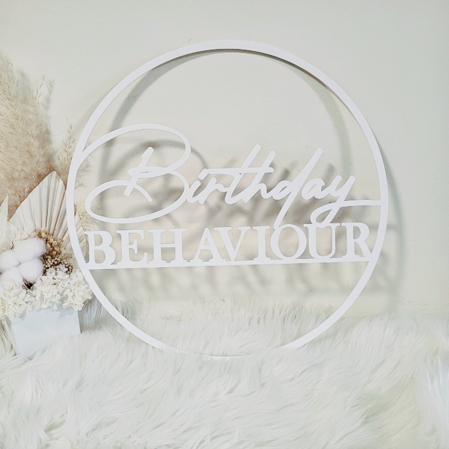 Birthday Hoop | Acrylic Hoop | Acrylic Wreath by Gently Made