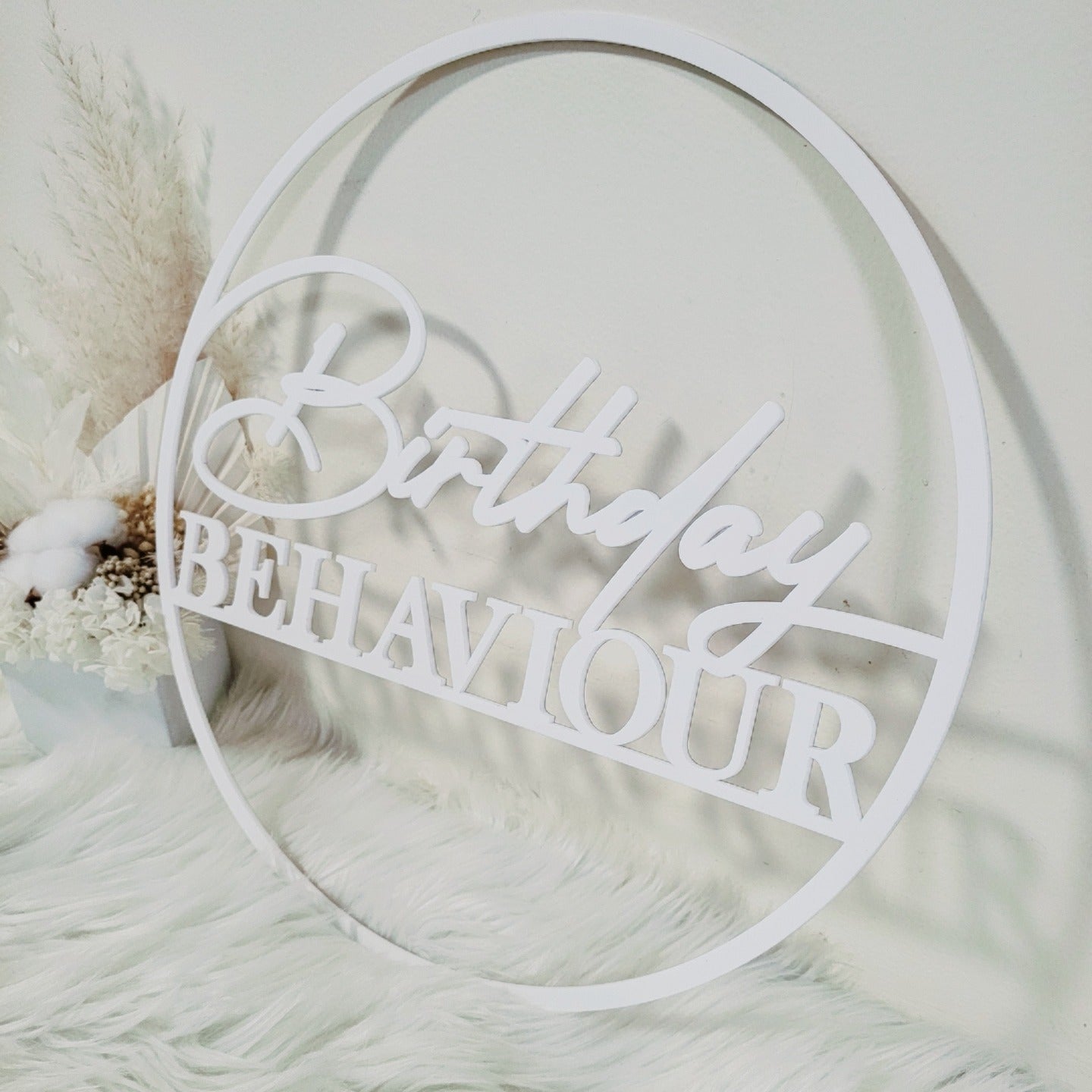Birthday Hoop | Acrylic Hoop | Acrylic Wreath alternate view