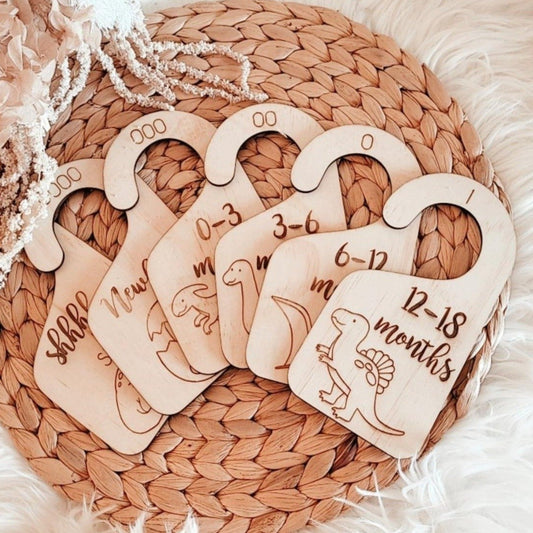 Baby Wardrobe Dinosaur Dividers | Newborn Baby Gift by Gently Made