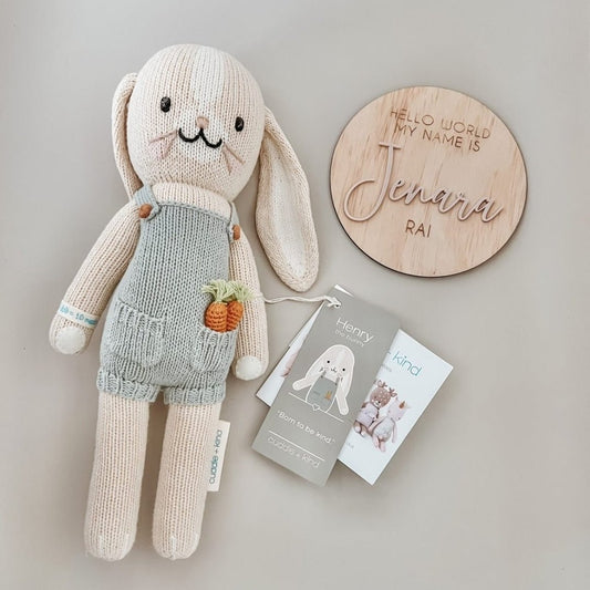 HMy Name Is newborn plaque personalised birth announcement by Gently Made