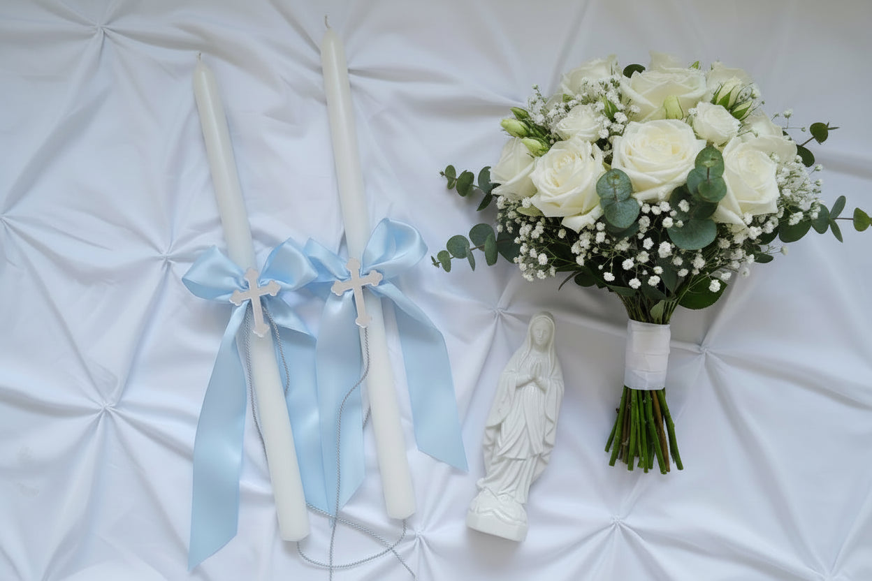 "Sky" Acrylic Baptism Box Set Package styling view