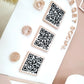 QR Square reader Social sign with Business card holder alternate view