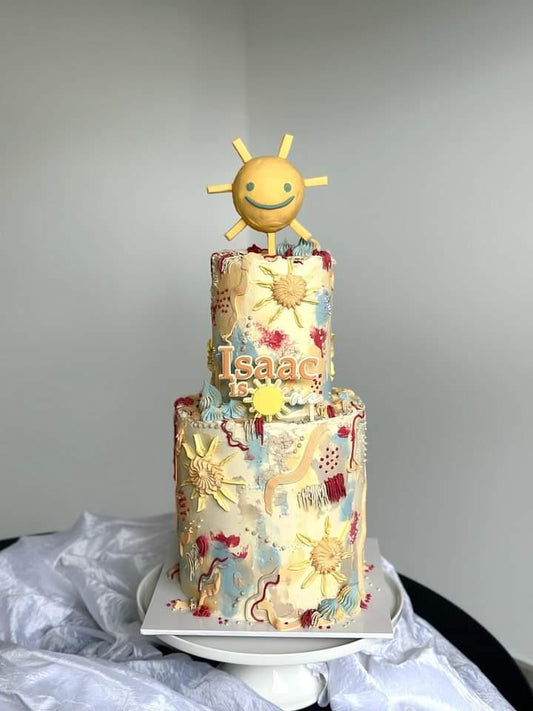 Isaac is One double layer Sun topper by Gently Made