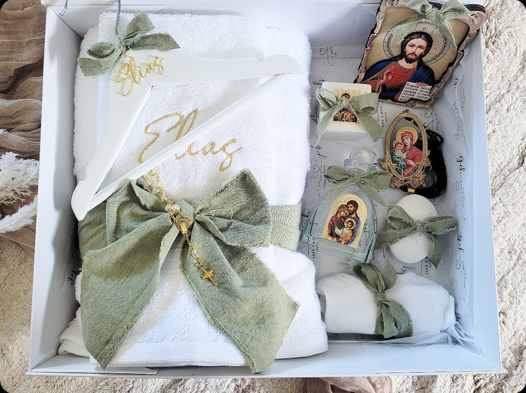 Ultra Deluxe Orthodox Baptism Christening Box detail view