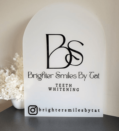 Arched Custom Business Sign by Gently Made