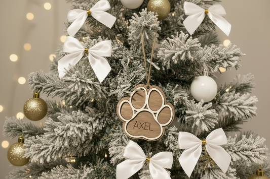 Christmas Paw Ornament by Gently Made