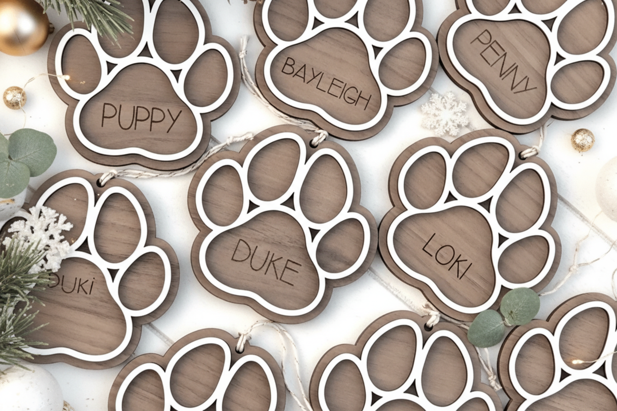 Christmas Paw Ornament alternate view