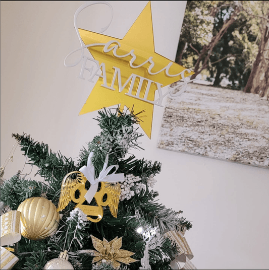 3D Family Personalised Christmas Star by Gently Made