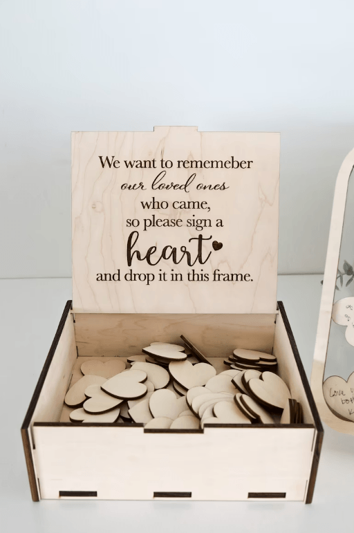 Wedding guest book drop box | Wedding guest book detail view