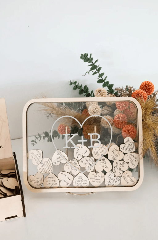 Wedding guest book drop box | Wedding guest book alternate view