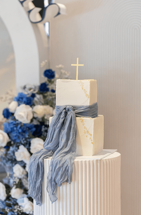 Acrylic Cross Cake Topper by Gently Made