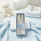 Deluxe Mirror Silver Baby Brush Set personalised detail
