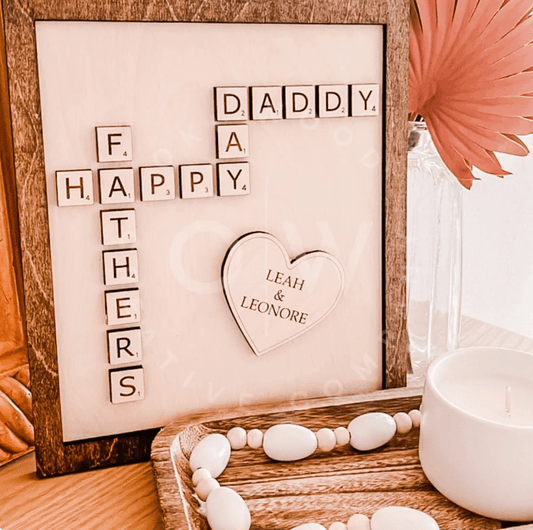 Father's Day Scrabble Gift Idea by Gently Made