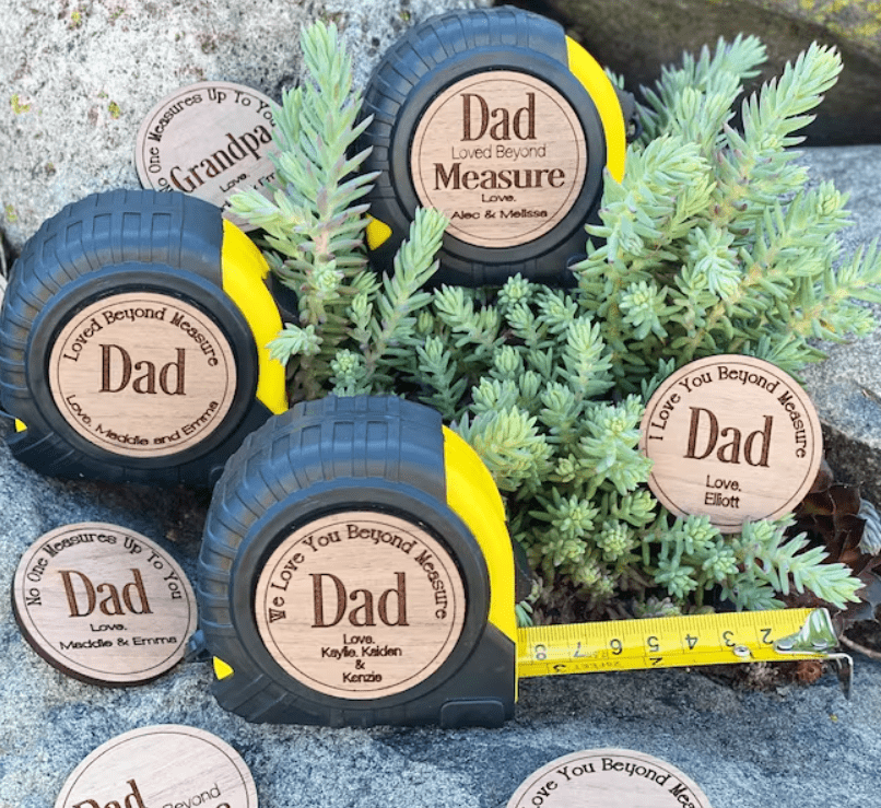 Father's Day Personalized Tape Measure | Measuring Tape| Gift for Dad | Stocking filler detail view
