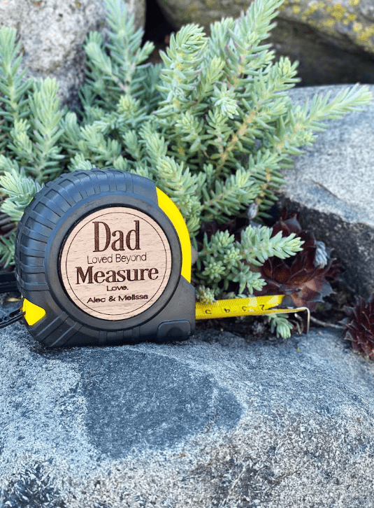 Father's Day Personalized Tape Measure | Measuring Tape| Gift for Dad | Stocking filler personalised detail
