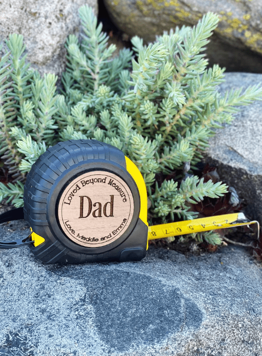 Father's Day Personalized Tape Measure | Measuring Tape| Gift for Dad | Stocking filler styling view
