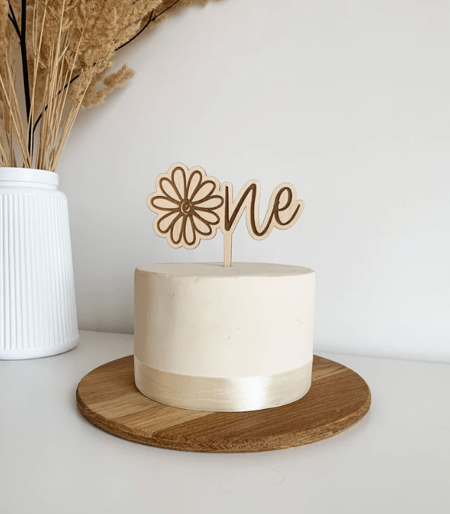 Daisy ONE Topper | first birthday topper | one topper | birthday by Gently Made