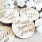 Wood Milestone Birth Announcement Set | baby name by Gently Made