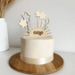 Cut Half Sun One Cake Topper with Stars SVG file, 1st birthday cake decoration by Gently Made