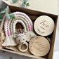 Monthly Wood Milestone Birth Announcement Set | baby name detail view