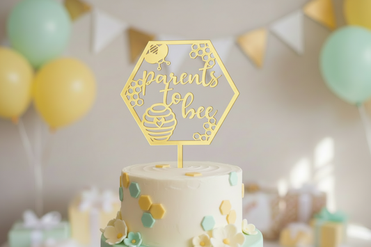 Parents to bee Topper | Baby Shower topper | Bee Topper by Gently Made