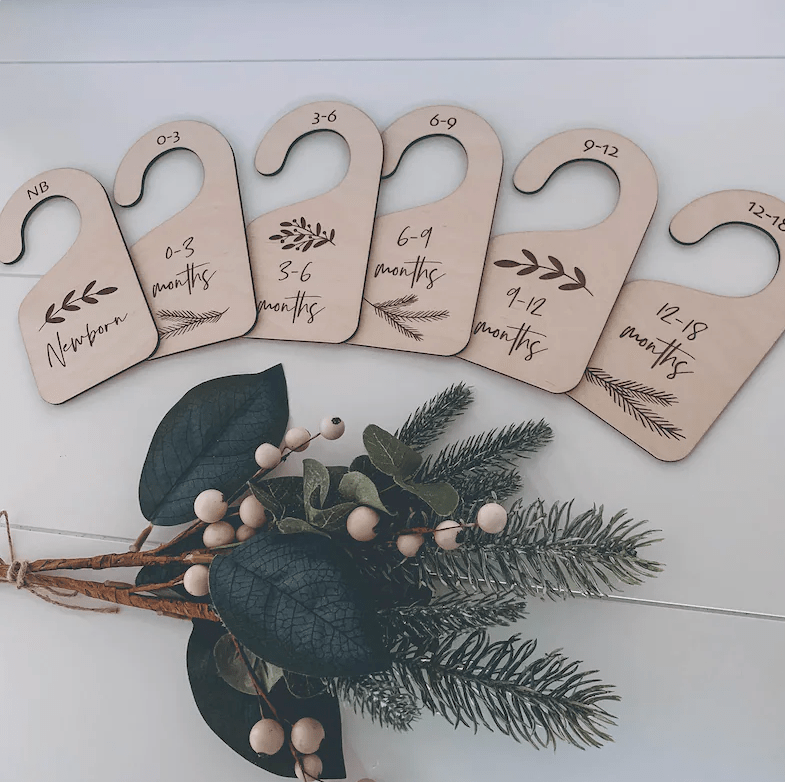 Baby Wardrobe Dividers | Newborn Baby Gift | Floral Baby Divider alternate view