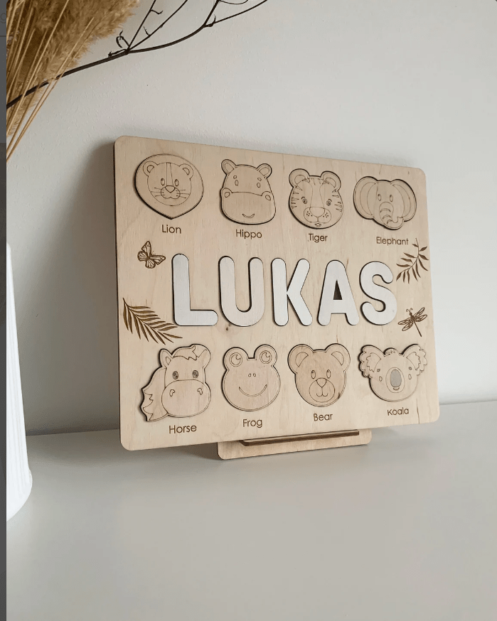 Animal Kids Baby Name puzzle detail view