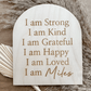 Kids Affirmation | I Am Affirmation Sign for Girls and Boys | Kids personalized plaque detail view