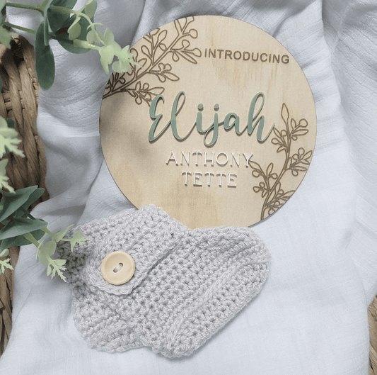 Introducing Newborn Botanical Name Plaque by Gently Made
