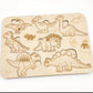 Kids Dinosaur Puzzles | Custom Puzzle | Wooden Puzzle | boho puzzle detail view