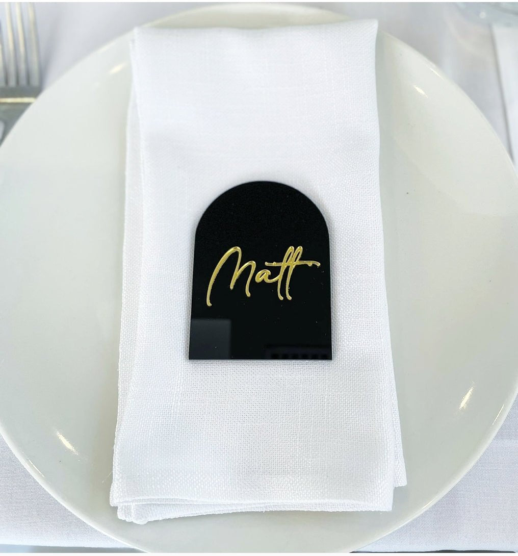 3D Acrylic Name Placecards alternate view