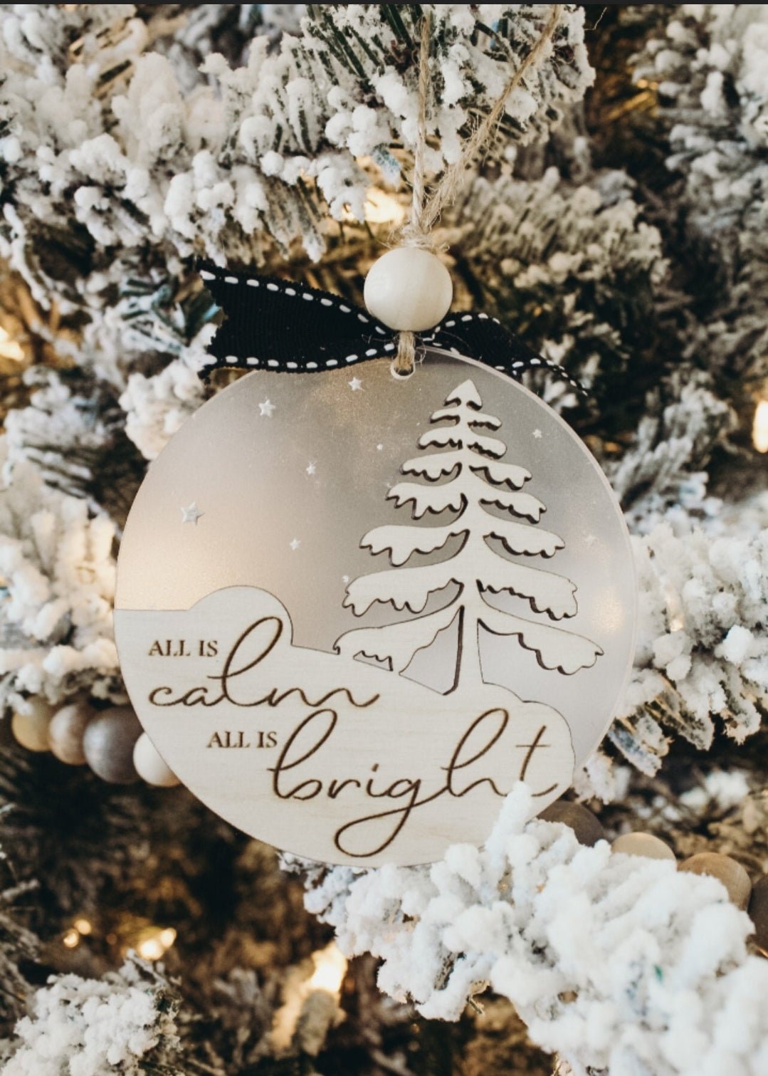3D Christmas Ornament Wood Acrylic alternate view