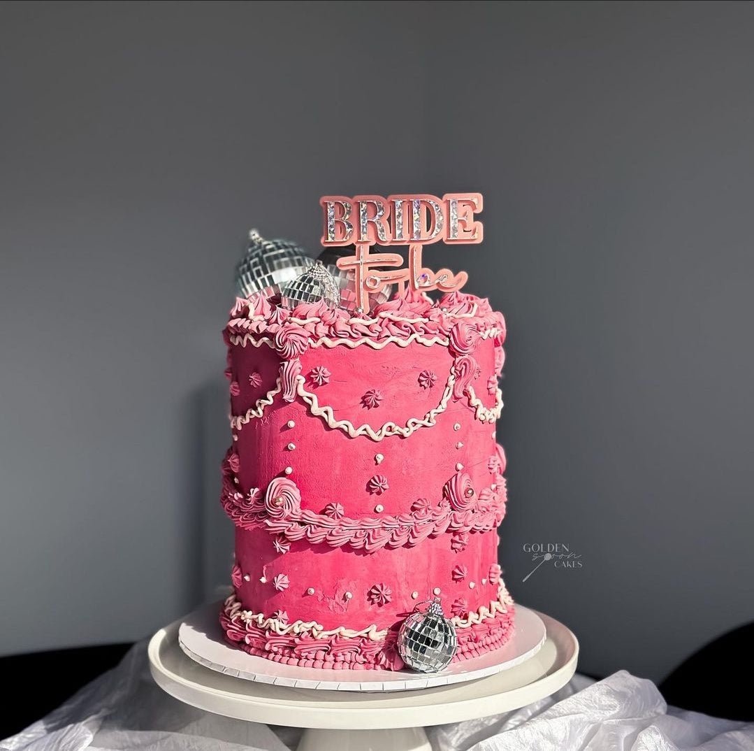 Bespoke Bride To Be Cake Topper by Gently Made