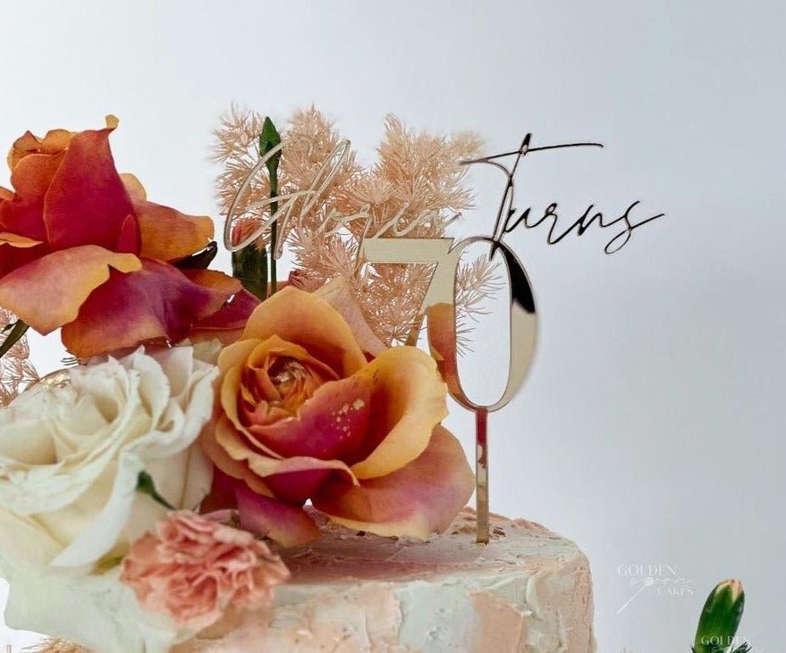 Custom Name cake topper alternate view