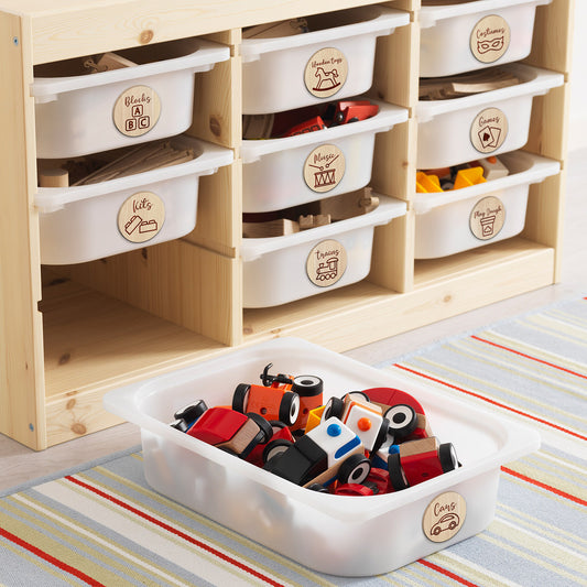 Wooden Toy room Organization Tag by Gently Made